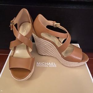 Michael Kors - Leather Wedge Sandals